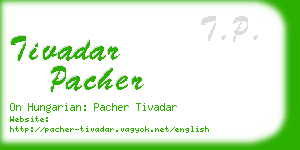tivadar pacher business card